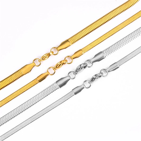 Jewelry Casual Elegant Simple Style Solid Color 304 Stainless Steel 18K Gold Plated Necklace