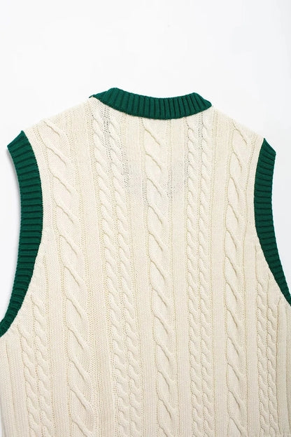Women's Sweater Long Sleeve Sweaters & Cardigans Contrast Binding Vintage Style Contrast Collar