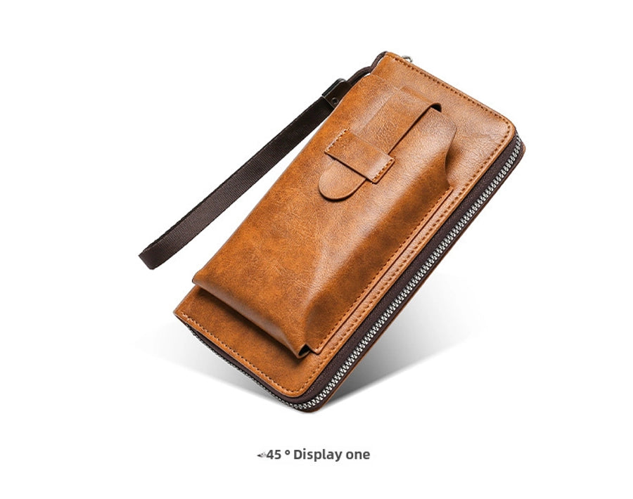 Men's wallet long new wallet multi-card wallet men's business zipper multi-functional mobile phone bag  direct sales