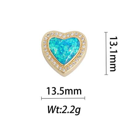 1 Piece Copper Geometric Letter Heart Shape