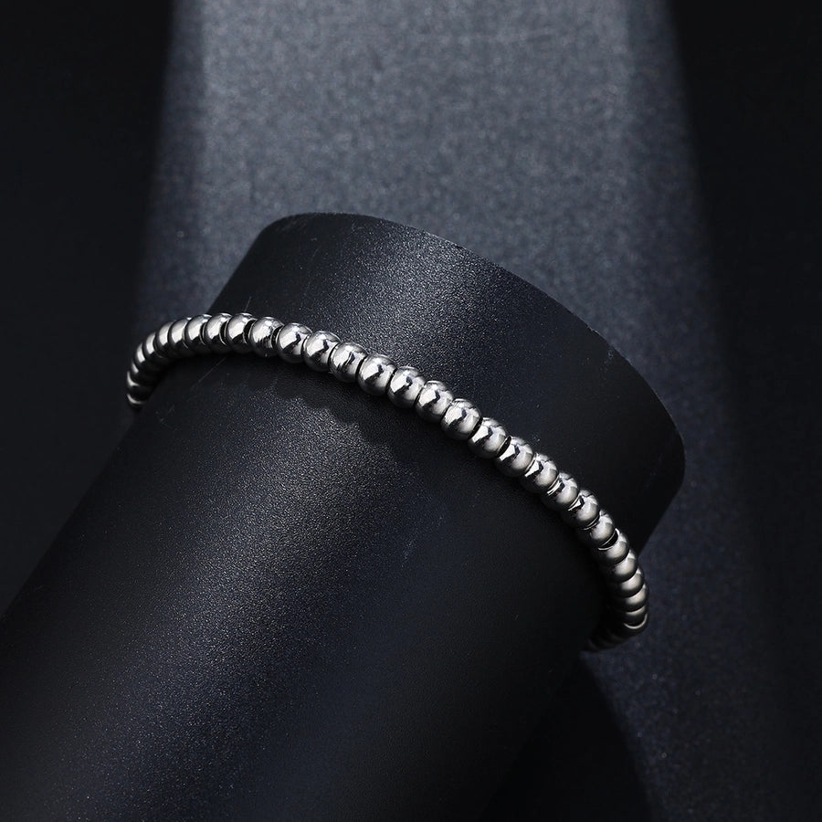 Casual Circle 304 Stainless Steel 18K Gold Plated ball chain Bracelets In Bulk Stainless Steel Bracelets