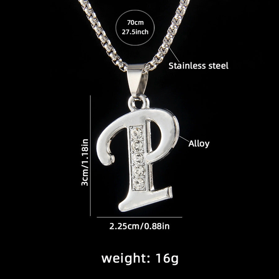 Simple Style letter 201 Stainless Steel Zinc alloy Unisex Pendant Necklace