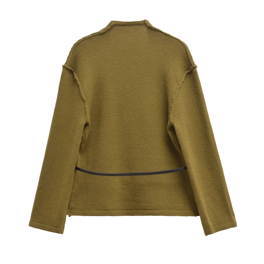 Women's Sweater Long Sleeve Sweaters & Cardigans Vacation Simple Style Solid Color