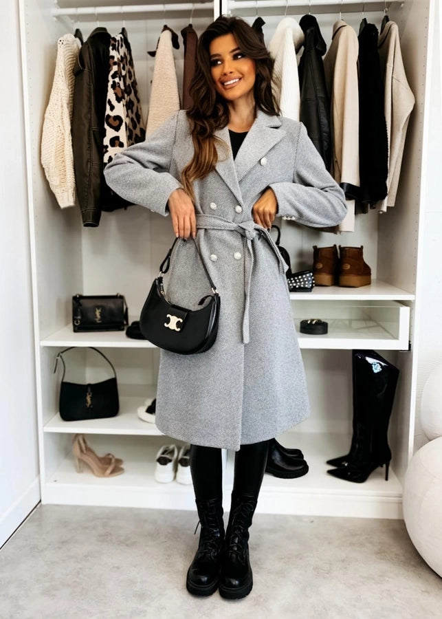 Women's Vacation Simple Style Solid Color Double Breasted Woolen Coat