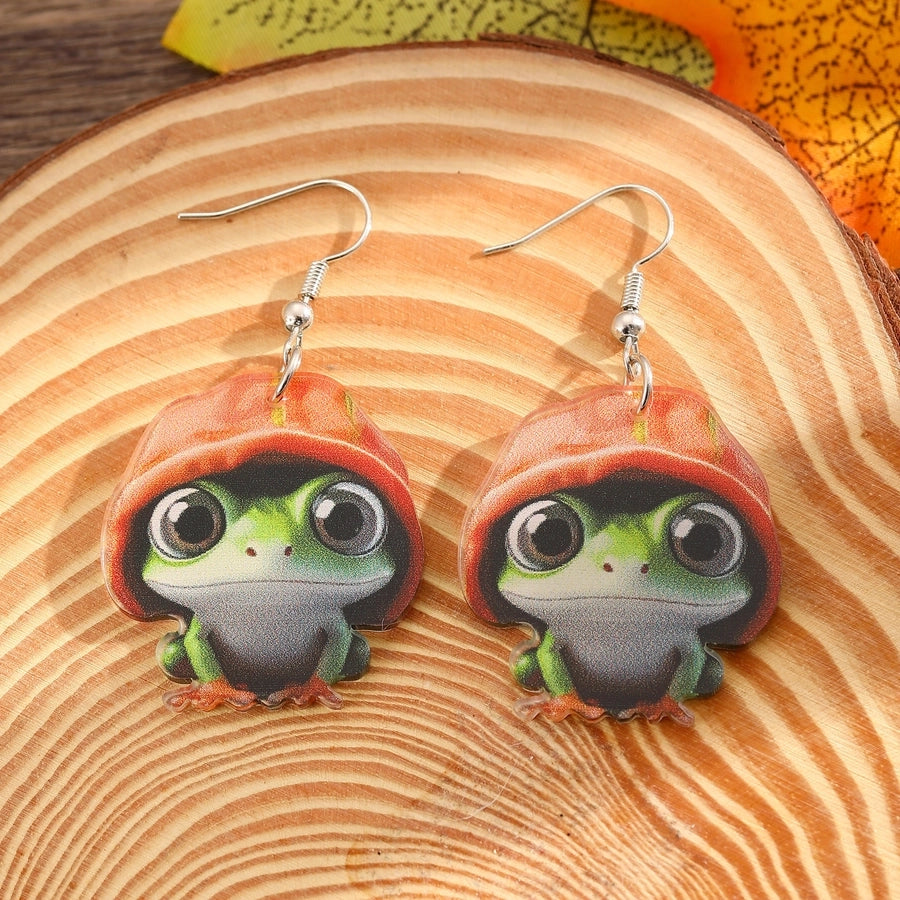 1 Pair Vintage Style Classic Style Frog Arylic Drop Earrings