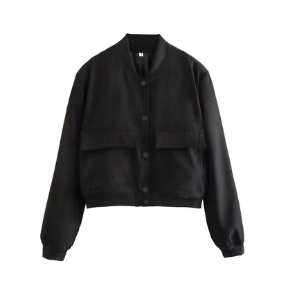 Women's Streetwear Solid Color Single Breasted Coat Casual Jacket