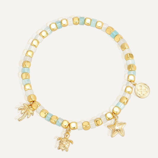 Jewelry Simple Style Tortoise Coconut Tree Starfish Copper Beaded Bracelets