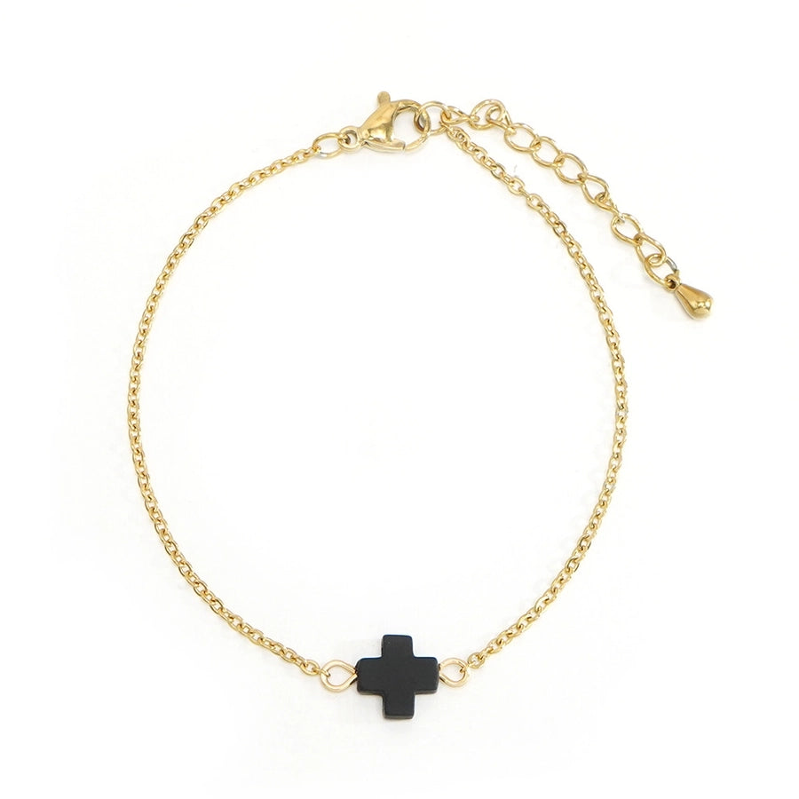 Bohemian Cross 304 Stainless Steel Resin cable chain Bracelets In Bulk Stainless Steel Bracelets