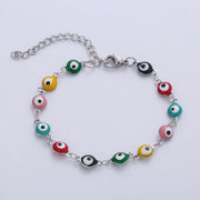 Steel Color Chain Mixed Color Eyes