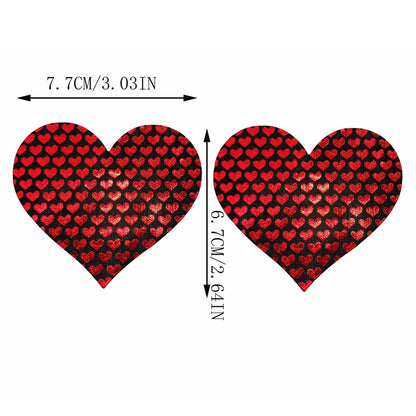 Full OF Love Valentine's Day breast beauty stickers heart-shaped disposable breast beauty stickers cover point Love cloth breast stickers self-adhesive