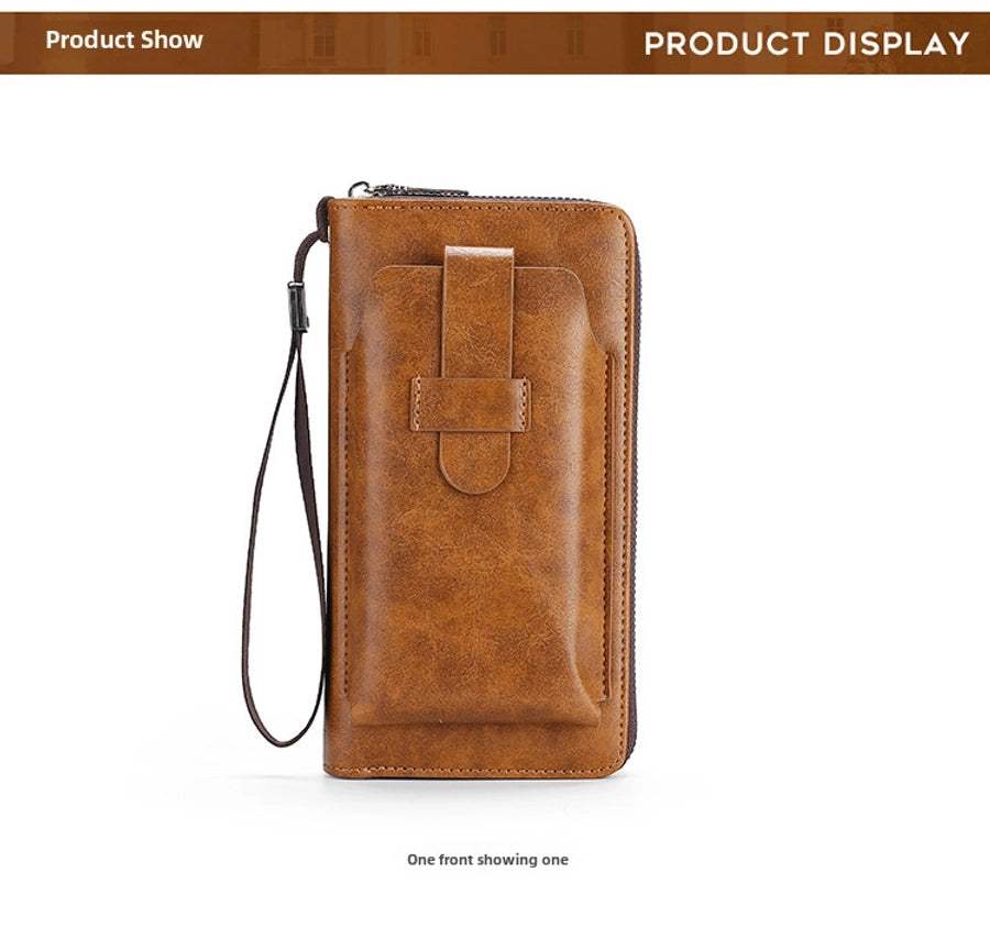 Men's wallet long new wallet multi-card wallet men's business zipper multi-functional mobile phone bag  direct sales