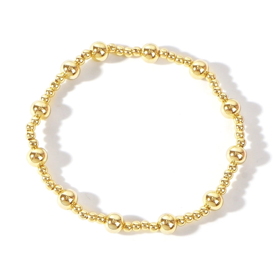 Copper Beaded Chain 18K Gold Plated Beaded Handmade Geometric Bracelets