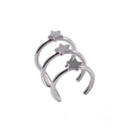 Five-Star Steel Three-Layer Ear Clip 1.2x8mm