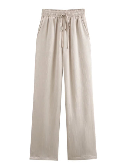 Daily Women's British Style Solid Color Polyester Pants Sets Pants Sets