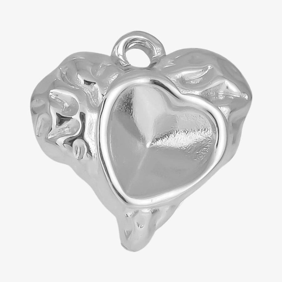 1 Piece 16 * 16mm 304 Stainless Steel 18K Gold Plated Heart Shape Pendant Jewelry Accessories