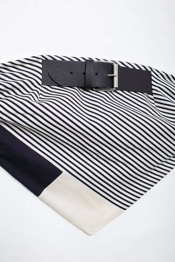 Women's Bandeau Tank Tops Belt Streetwear Stripe