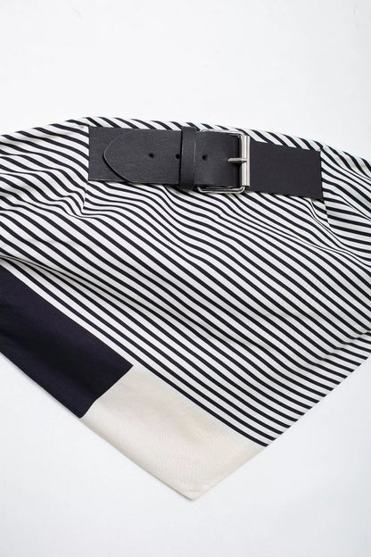 Women's Bandeau Tank Tops Belt Streetwear Stripe