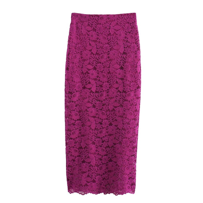 Summer Simple Style Solid Color Polyester Midi Dress Skirts