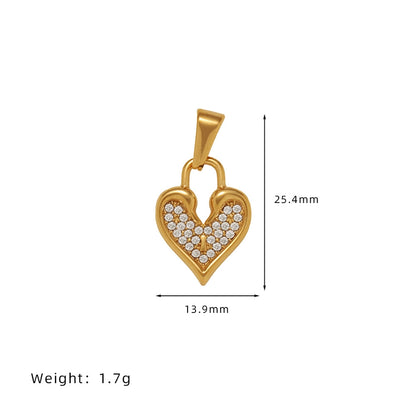 1 Piece Titanium Steel Sun Star Heart Shape Pendant