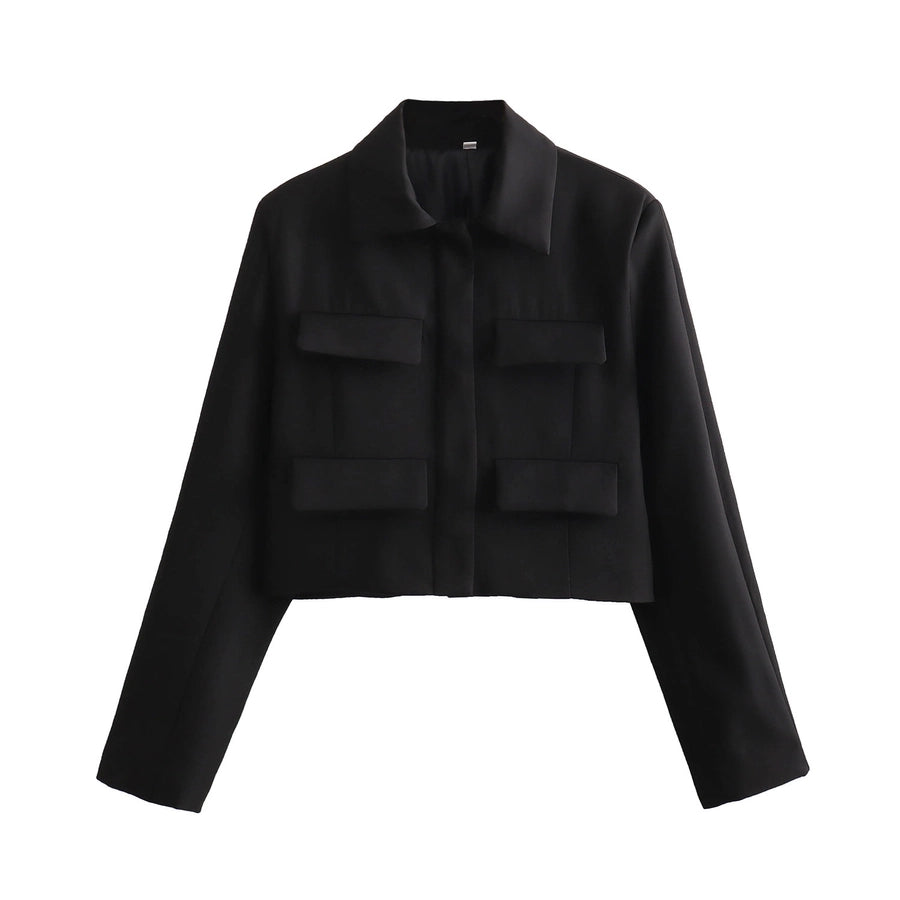 Women's Coat Long Sleeve Blazers Elegant Solid Color