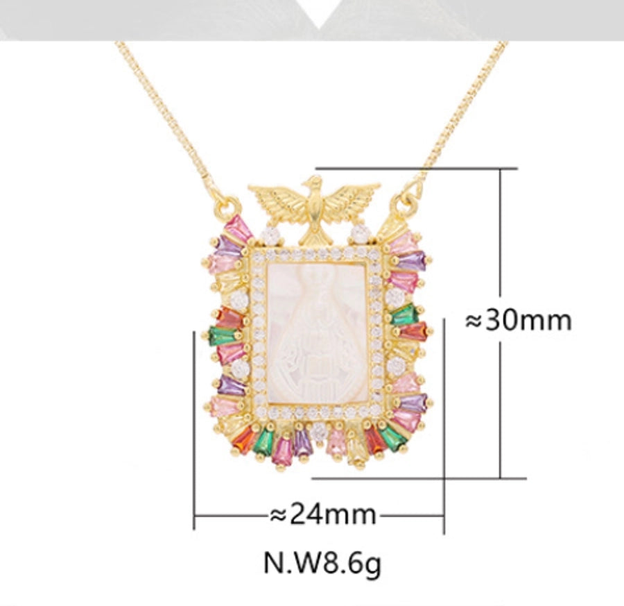 Jewelry Vintage Style Classic Style Geometric Copper Zircon Plating Pendant Necklace