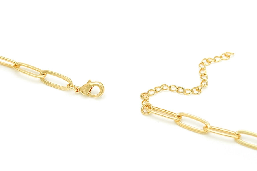 Jewelry Casual Classic Style Letter Copper Zircon Necklace