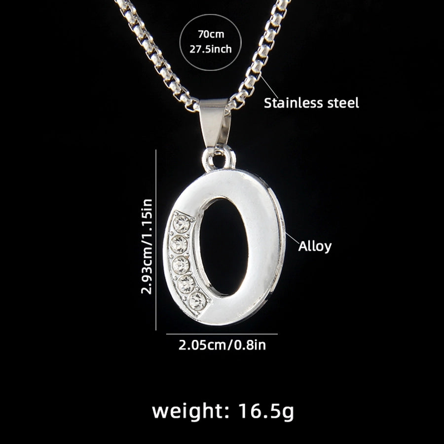 Simple Style letter 201 Stainless Steel Zinc alloy Unisex Pendant Necklace