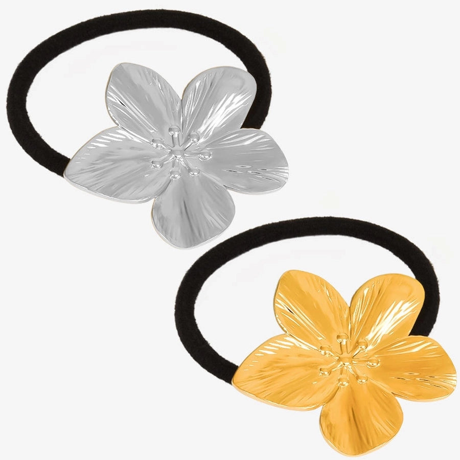 Women's Simple Style Flower 304 Stainless Steel Plating Hair Tie