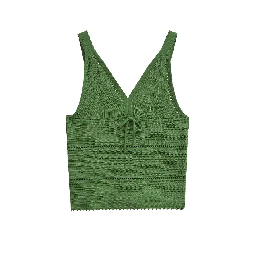 Women's Camisole Knitwear Sleeveless Tank Tops Streetwear Solid Color