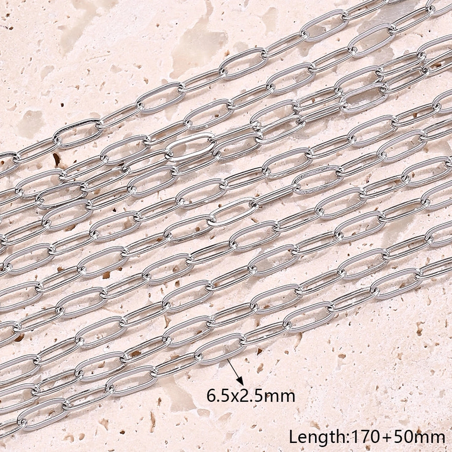 10 Strands/Package 304 Stainless Steel cable chain Belcher Chain figaro chain Polished Length: 170 50mm Length: 190 50mm Length: 200 50mm Jewelry Accessories