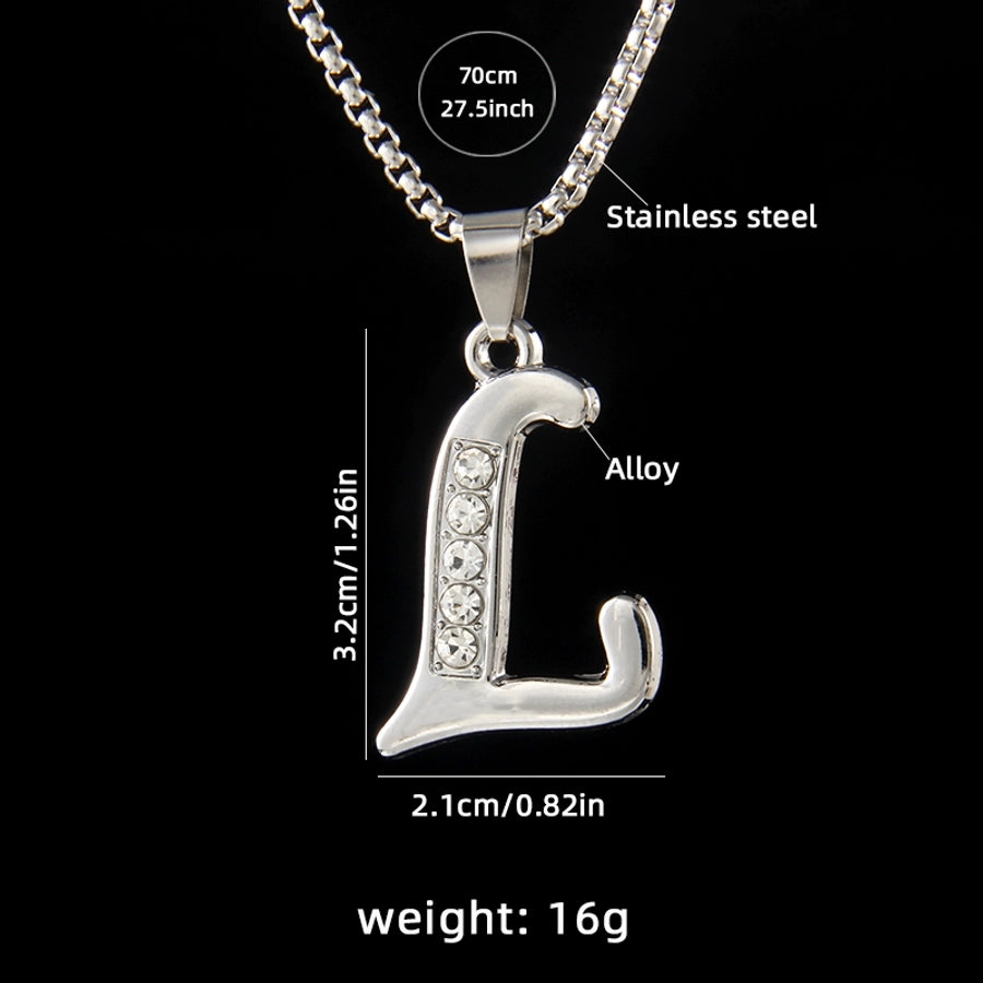 Simple Style letter 201 Stainless Steel Zinc alloy Unisex Pendant Necklace