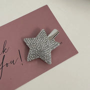White Rhinestone-Full Diamond Five-Pointed Star