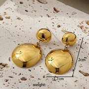 Oval Flaky Earrings