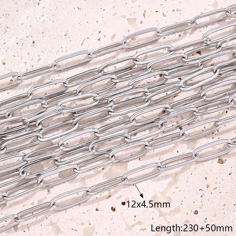 10 Strands/Package 304 Stainless Steel cable chain Polished Length: 170 50mm Length: 190 50mm Length:230+50mm Jewelry Accessories