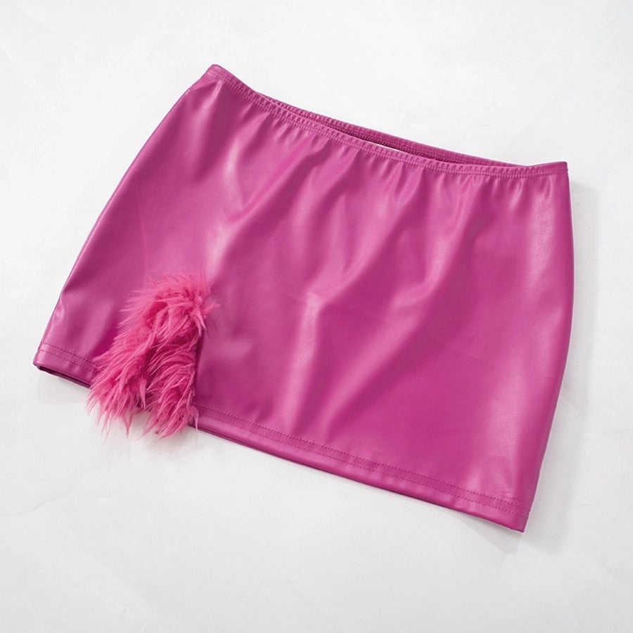Daily Women's Streetwear Solid Color Spandex Polyester Skirt Sets Shorts Sets