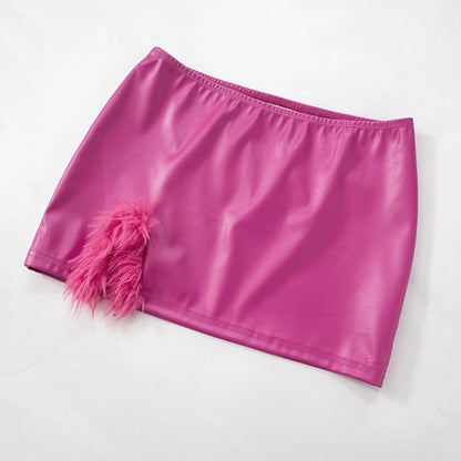 Daily Women's Streetwear Solid Color Spandex Polyester Skirt Sets Shorts Sets