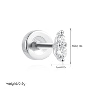 Double Zircon Silver (One Piece)