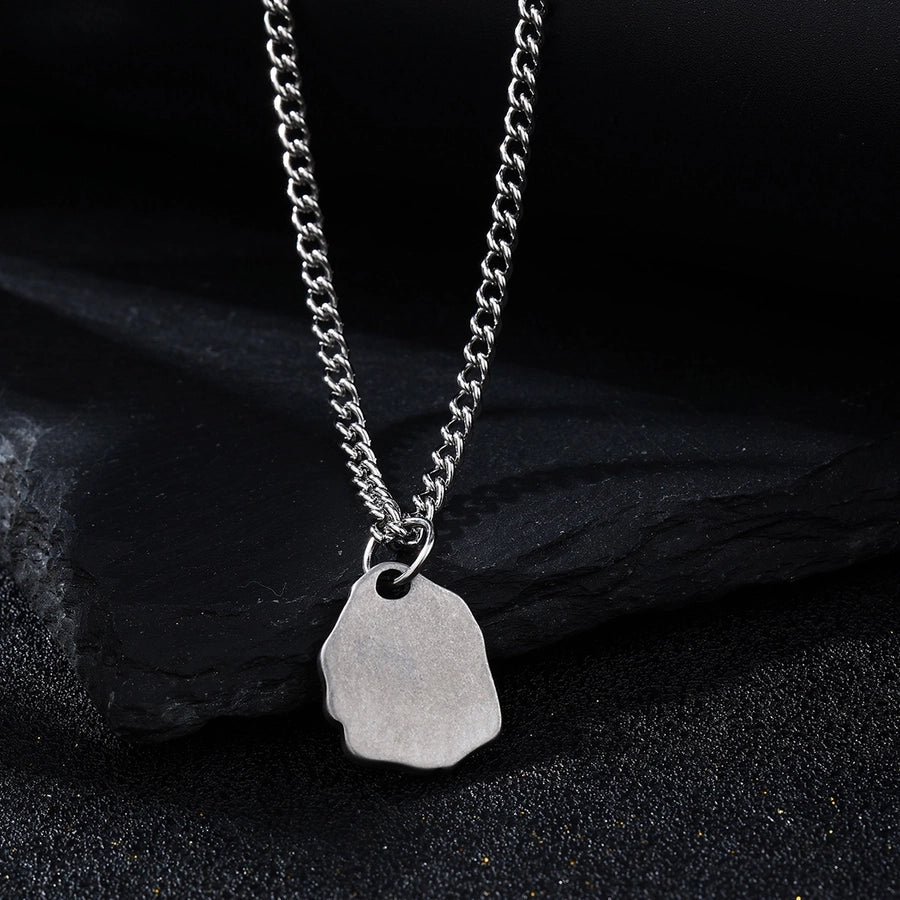 Simple Style Irregular 304 Stainless Steel Men's Pendant Necklace