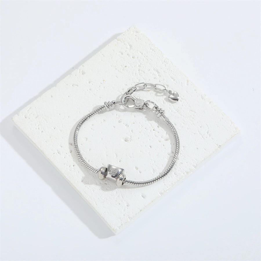 Jewelry Elegant Simple Style Commute Heart Shape Copper Zircon 14K Gold Plated Bracelets