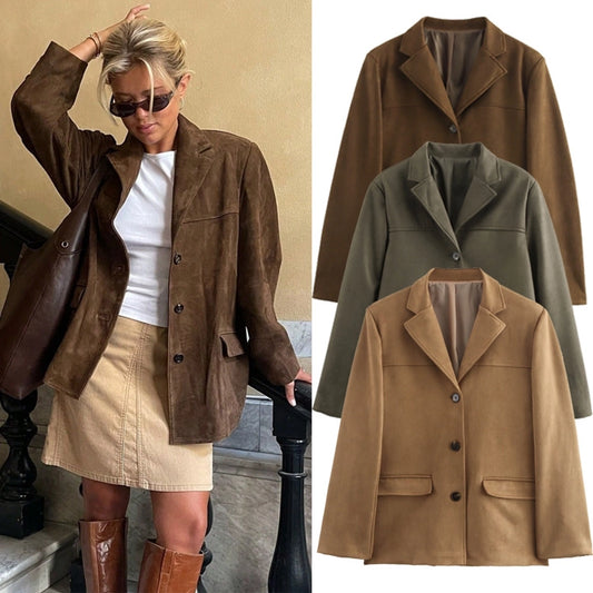 Women's Blazer Long Sleeve Blazers Streetwear Solid Color