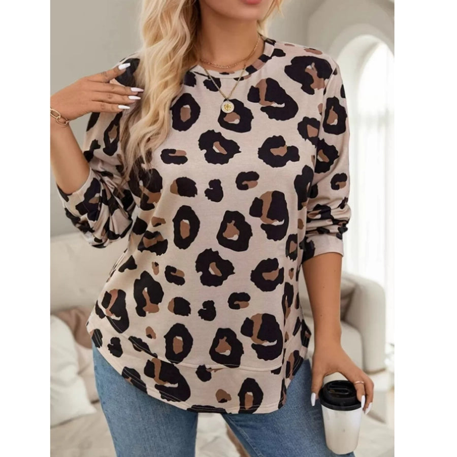 Women's T-shirt Long Sleeve T-Shirts Casual Leopard