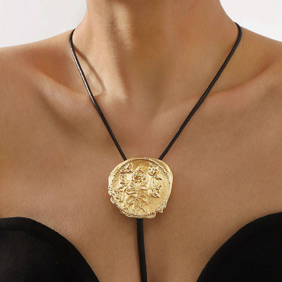 Casual Sexy Streetwear Geometric Alloy Wax line Wax line Pendant Necklaces