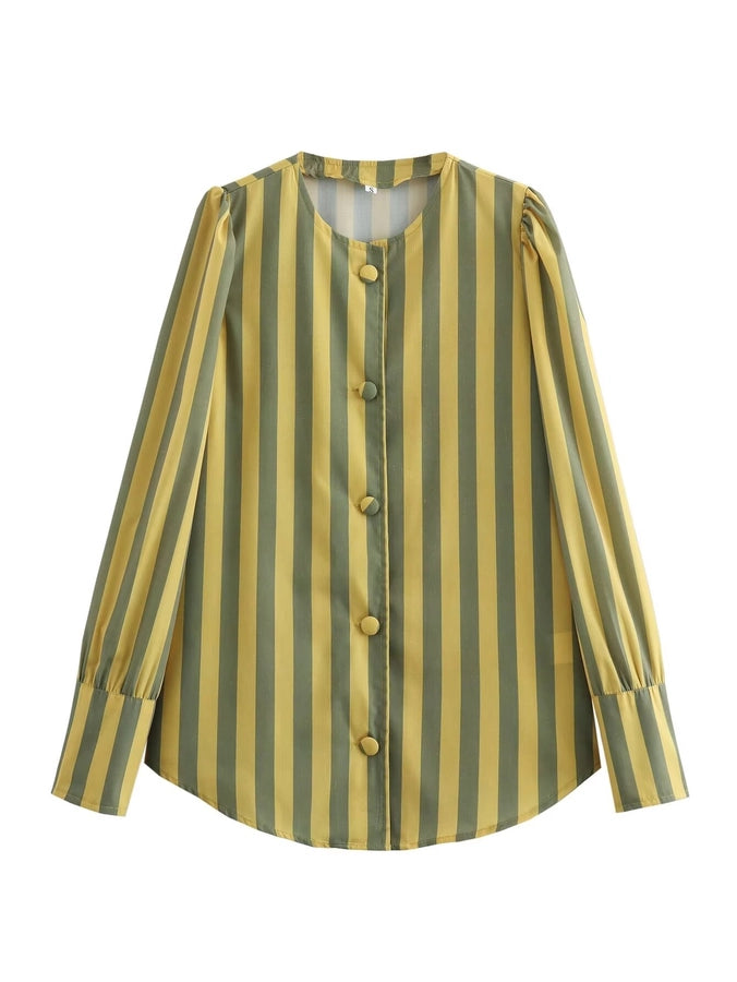 Women's Blouse Long Sleeve Blouses Vacation Simple Style Multicolor