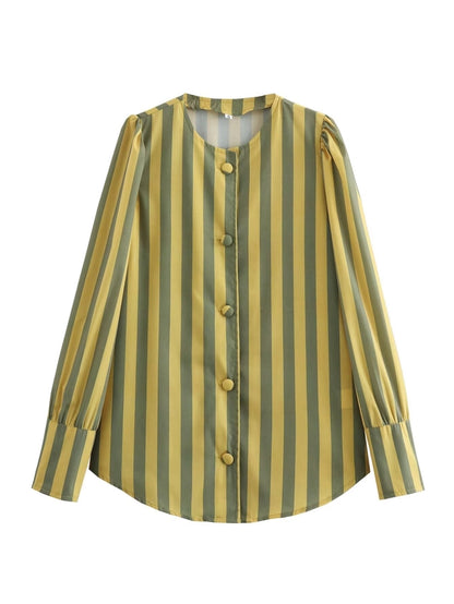 Women's Blouse Long Sleeve Blouses Vacation Simple Style Multicolor