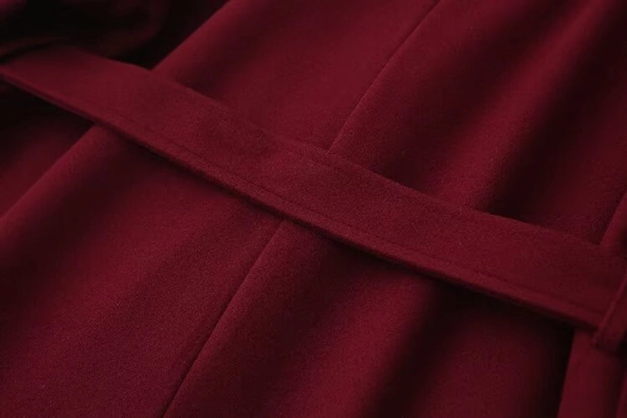 Women's Simple Style Solid Color Woolen Coat Woolen Coat