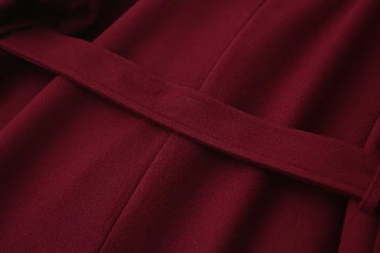 Women's Simple Style Solid Color Woolen Coat Woolen Coat