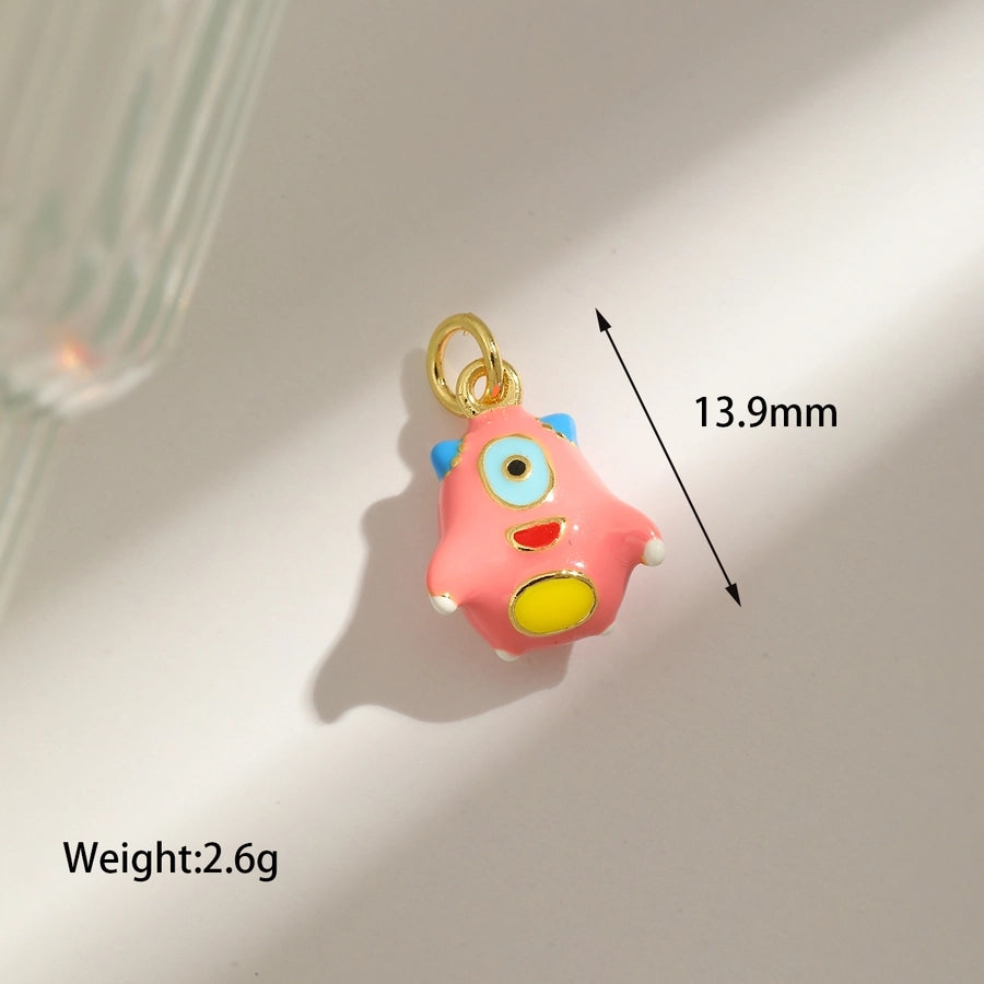 1 Piece 14.4MM Hole 1~1.9mm Copper 18K Gold Plated Animal Polished Pendant Chain Jewelry Accessories