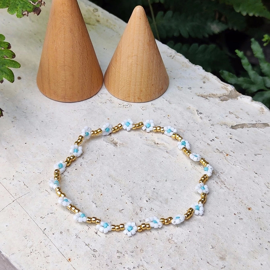 Jewelry Classic Style Daisy Glass Copper Bracelets