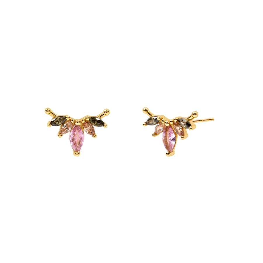 1 Pair Casual Elegant Geometric Copper Zircon Drop Earrings Ear Studs