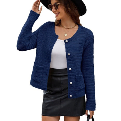 Women's Coat Long Sleeve Sweaters & Cardigans Vacation Simple Style Solid Color